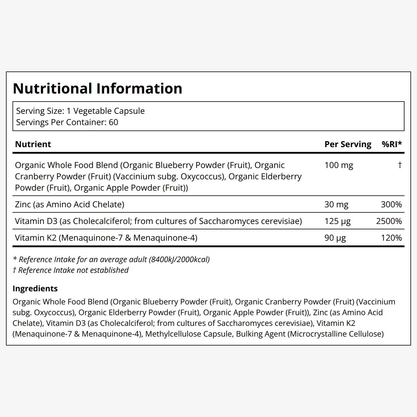 Amen Vitamin D, K2 & Zinc - Image 3